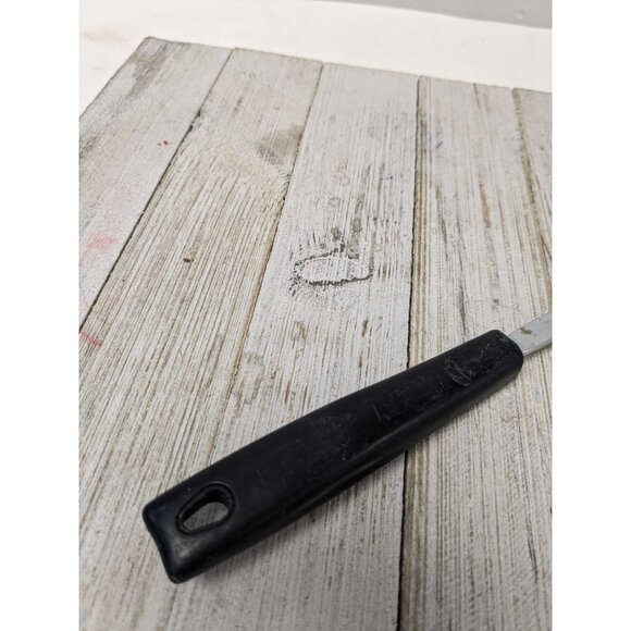 Vintage EKCO #2 Chromium Solid Meat Utility Fork Black Handle 12 1/2" - Picture 6 of 11